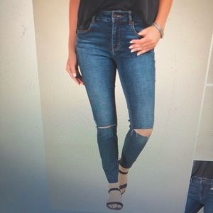 Harper heritage mid rise dark jeans